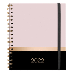 Agenda anual 2022 pastel rosa espiral a5 dp