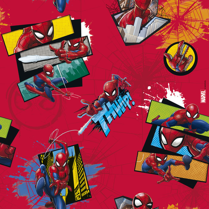 Bobina papel regalo 31cms spiderman fondo rojo 941d - Música y Deportes