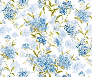 Bobina papel regalo 62cms flores azules 074d