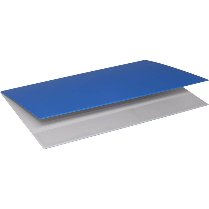 Durable Vade de escritorio con cubierta transparente, color azul
