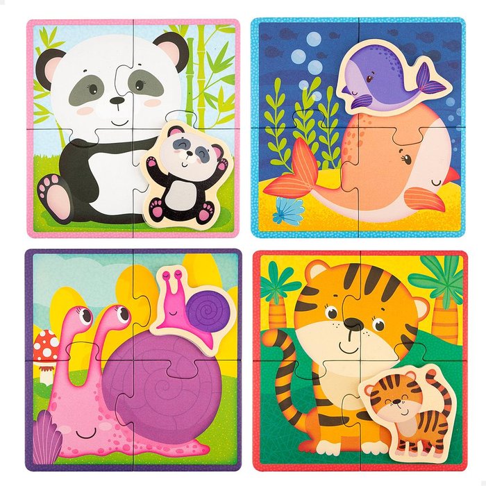 Puzzle madera animales online