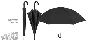Paraguas hombre 61/8 automatcio negro con funda