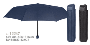 Paraguas hombre plegable 54/8 manual color oscuro liso