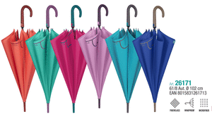 Paraguas mujer 61/8 automatico. colores lisos surtidos