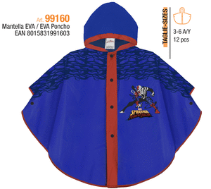 Poncho impermeable spiderman