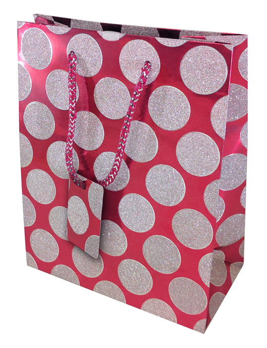 Bolsa de regalo con etiqueta 25x10x20 colores surtidos
