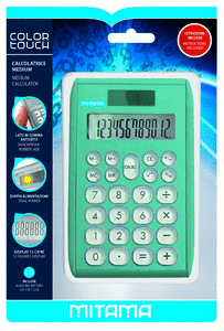 Calculadora mitama pocket 12 digitos color metalizado surt