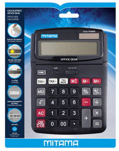 Calculadora de oficina mitama 12 digitos ajustable surtido