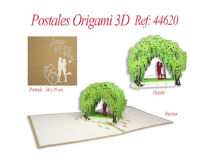 Postal 3d origami parejita