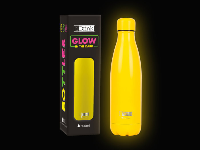 Botella termica 500 ml glow amarillo