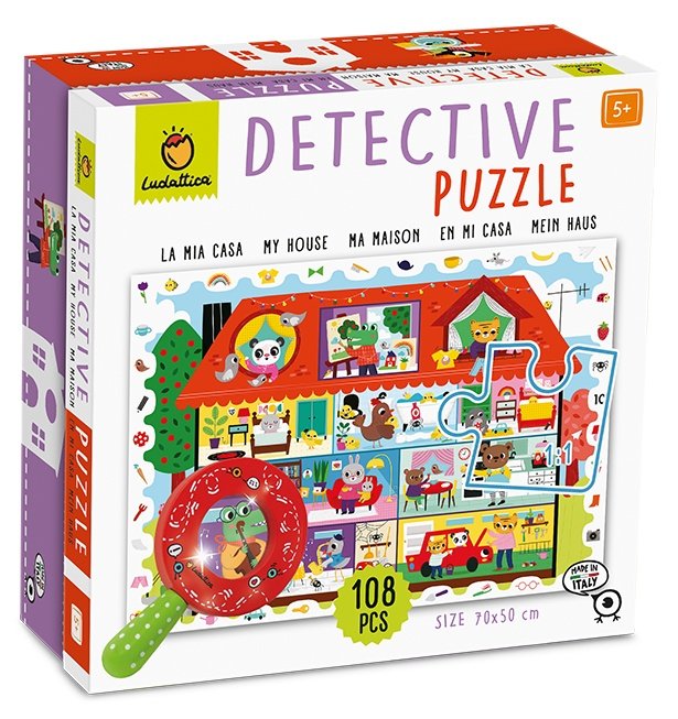 Juego detective puzzle 108 piezas - mi casa