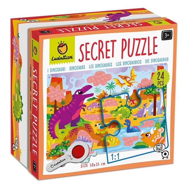 Puzzle secreto 24 piezas - dinosaurios