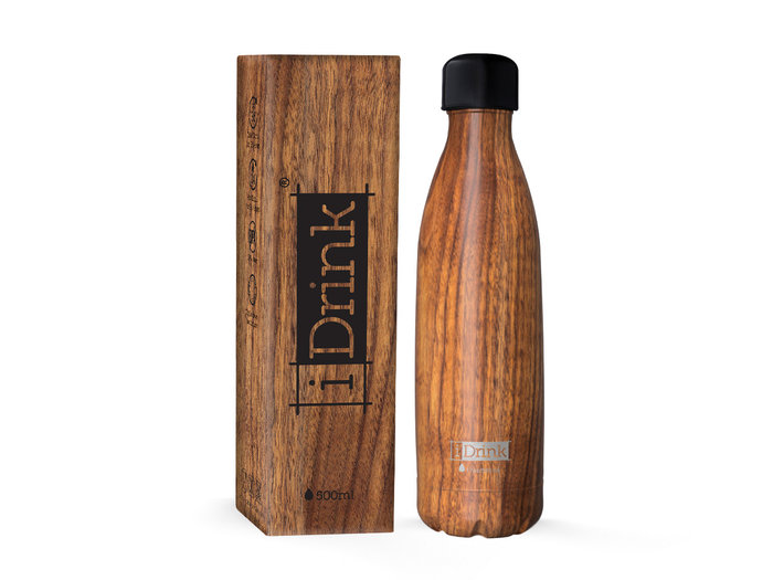 Botella termica madera 500ml