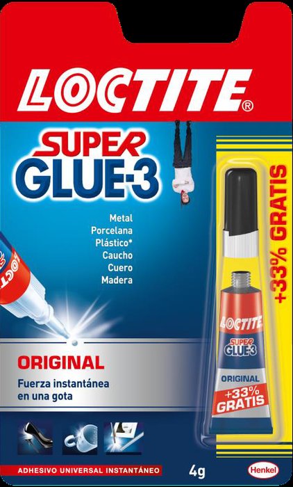 Loctite Super Glue-3 Original, pegamento universal con triple resistencia,  adhesivo transparente, pegamento instantáneo y fuerza