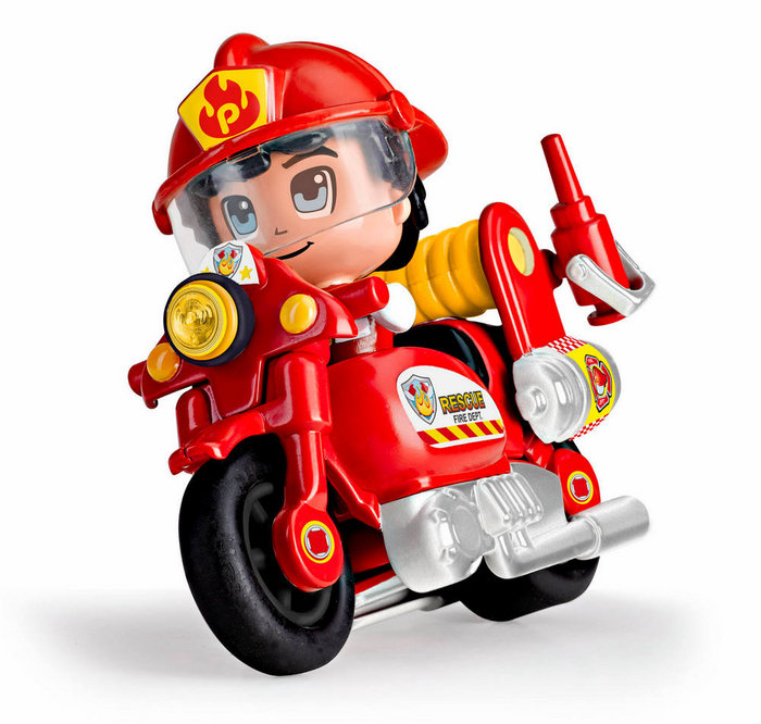 Set pinypon action moto de bombero