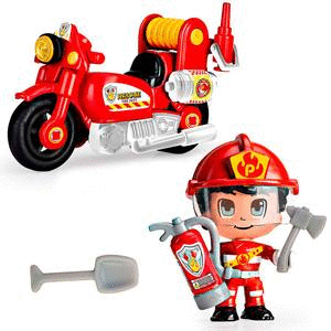 Pinypon action moto de bombero