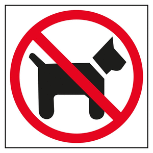 Etiqueta señalizar prohibido perros