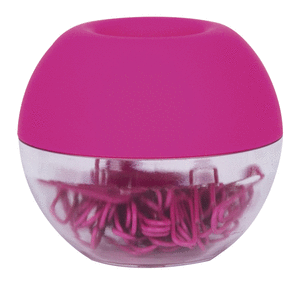 Dispensador clips fluor collection rosa