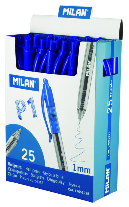 Bolígrafos Milan P1 25 unidades
