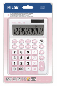 Blister calculadora 12 digitos rosa serie edicion +