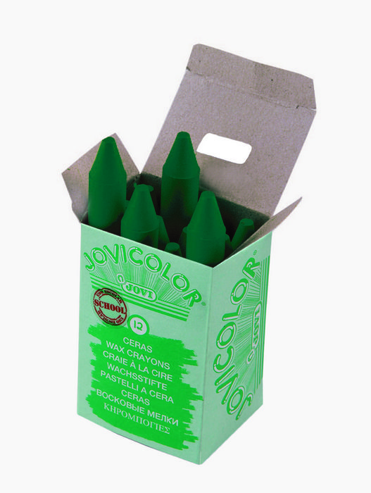 Ceras Jovicolor 980 color verde claro caja de 12 unidades 