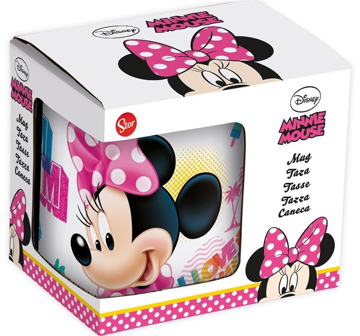 Taza ceramica 325 ml. en caja regalo minnie summer crush - Librería Kolima