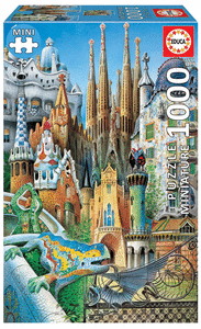 Puzzle educa 1000 piezas gaudi, collage miniatura