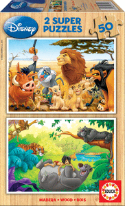 Puzzle 2x50 piezas animal friends