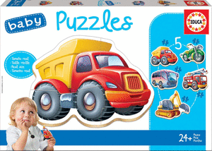 Puzzle educa infantil vehiculos 3, 4 y 5 piezas