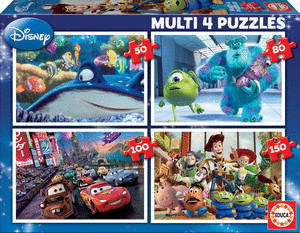 Multi 4 puzzles 50-80-100-150 pixar