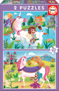 Puzzles junior 2x20 unicornios y hadas