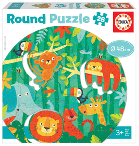 Puzzle educa circular 28 piezas la selva round puzzle