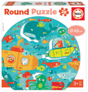 Puzzle educa circular 28 piezas bajo el mar round puzzle