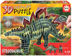 Puzzle  stegosaurus 3d creature
