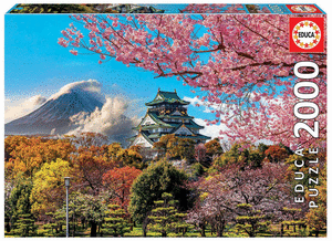 Puzzle educa 2000 piezas castillo de osaka  japon