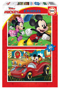 Puzzle educa 2x20 mickey mouse fun house