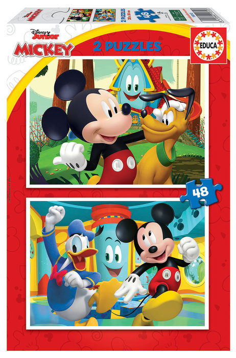Puzzle educa 2x48 mickey mouse fun house