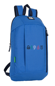 Mini mochila con cremallera vertical benetton classic blue