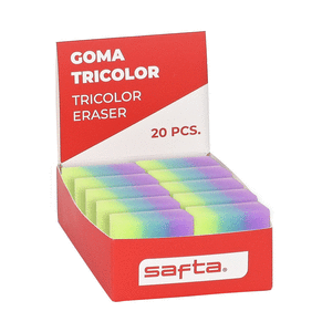 Expositor 20 uds goma pvc tricolor