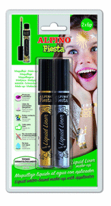 Maquillaje liquida liner oro & plata 6 gr blister 2 unidades