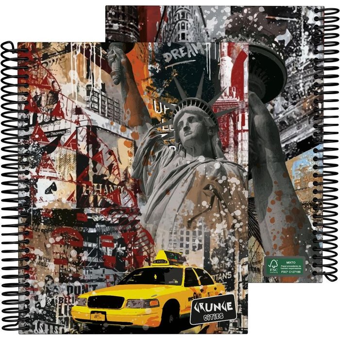 Cuaderno forrado a5 cuadros cities 22 new york