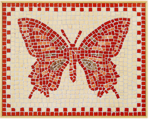 Kit con piezas mosaico mariposa-27x34