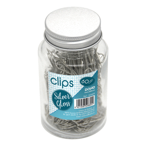 Clips metalicos 50mm silver gloss