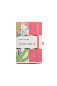 Cuaderno de notas floral 112x174mm 84 h liso simil piel