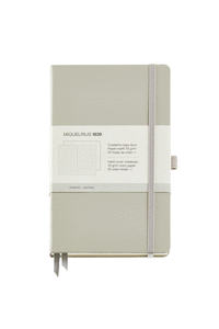Cuaderno de notas gris 130x210 192 h liso simil piel