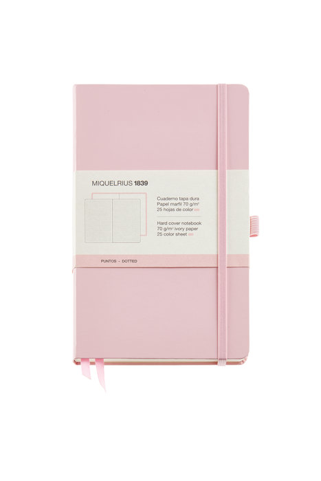 Cuaderno de notas rosa 130x210 192 h liso simil piel