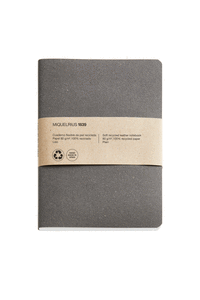 Cuaderno de notas antracita 4º 100 h liso 100% reciclado