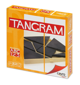 Juego de mesa tangram en caja de plastico