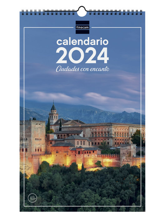 Calendario 2024 Pared Espiral 25x40 Ciudades El Rincón De Alis 9225