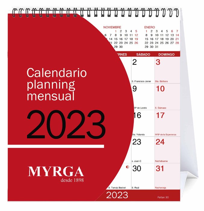 Calendario sobremesa 2023